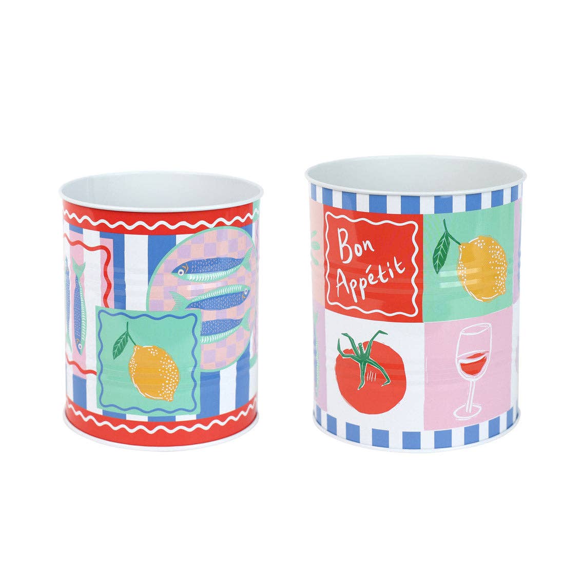 Food Icons Recyclable Storage Tins - 2 Sizes - La Vie Est Belle