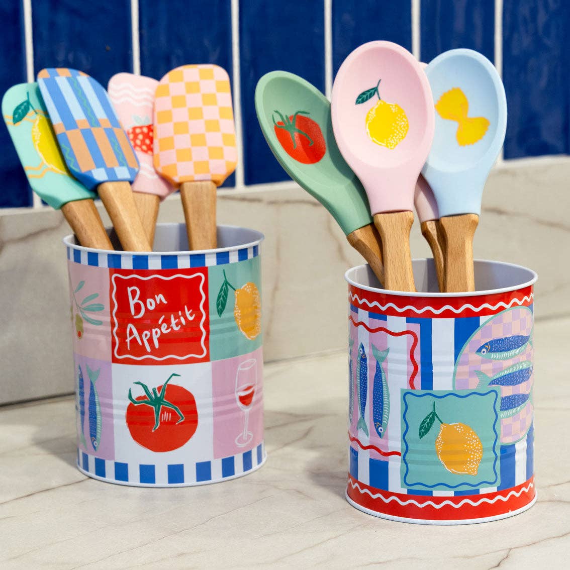 Food Icons Recyclable Storage Tins - 2 Sizes - La Vie Est Belle