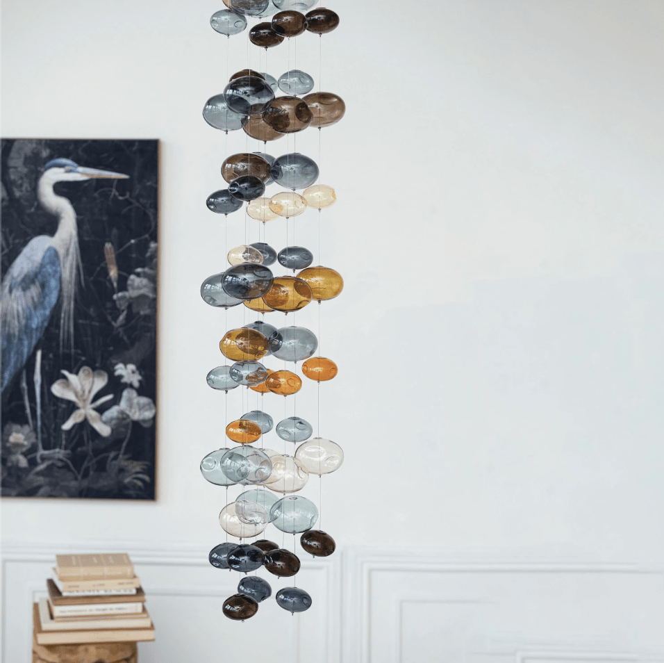 <For Store, Pick-Up or Local Delivery Purchase Only> Brown Hand-Blown Glass Bubble Garland - La Vie Est Belle