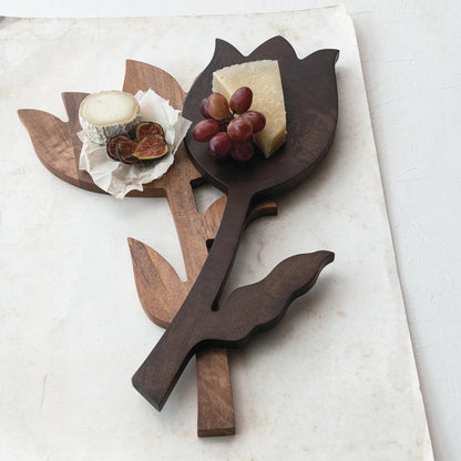 <For Store, Pick-Up, or Local Delivery Purchase Only> Mango Wood Flower Shaped Cheese/Cutting Board, Natural - La Vie Est Belle