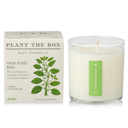 Fresh Picked Basil - Plant the Box Candle - 9oz. - La Vie Est Belle