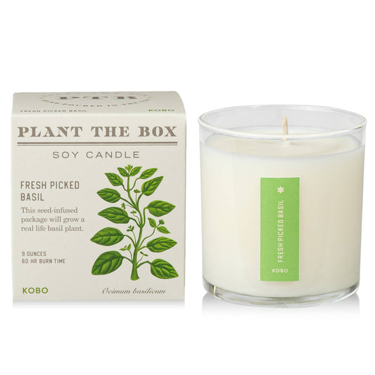 Fresh Picked Basil - Plant the Box Candle - 9oz. - La Vie Est Belle