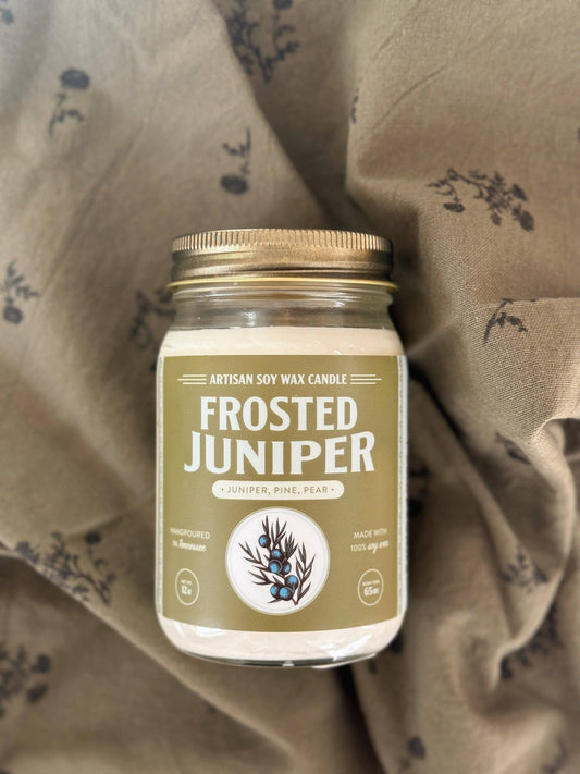 Frosted Juniper Large Candle - La Vie Est Belle