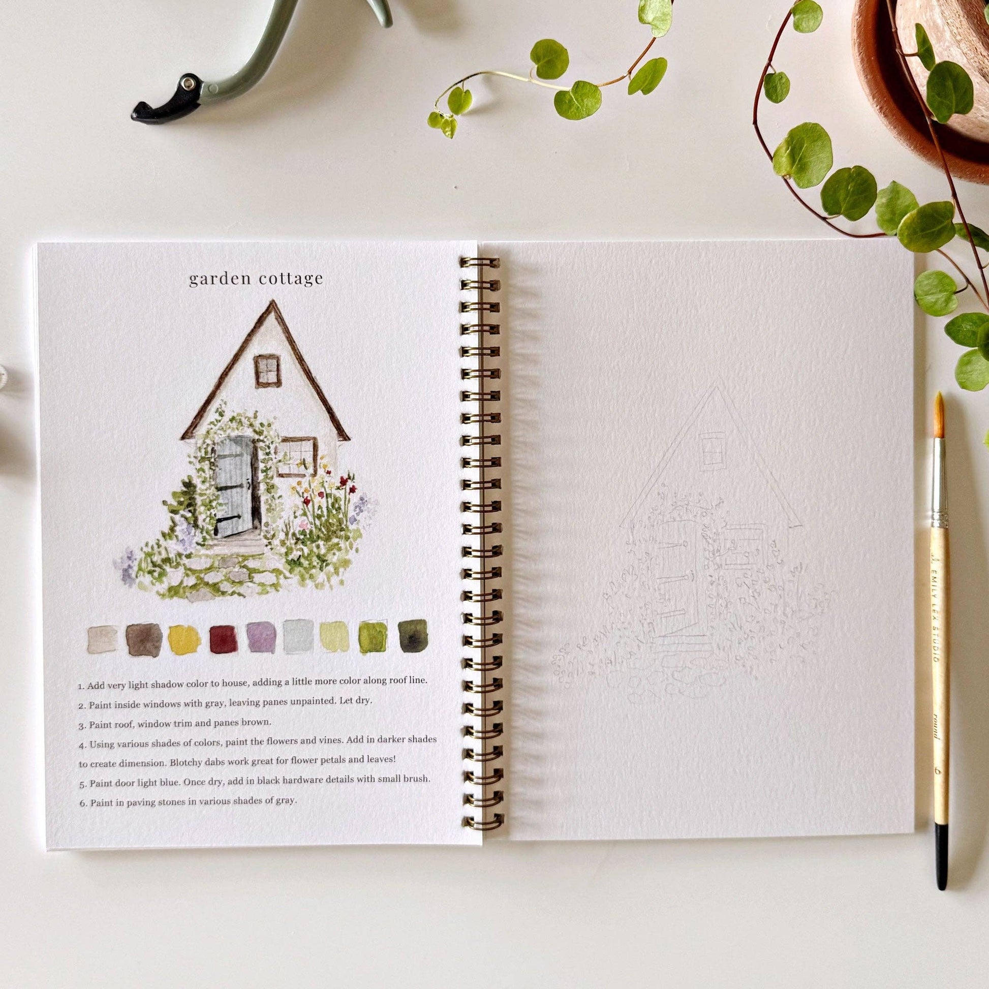 Garden Watercolor Workbook - La Vie Est Belle