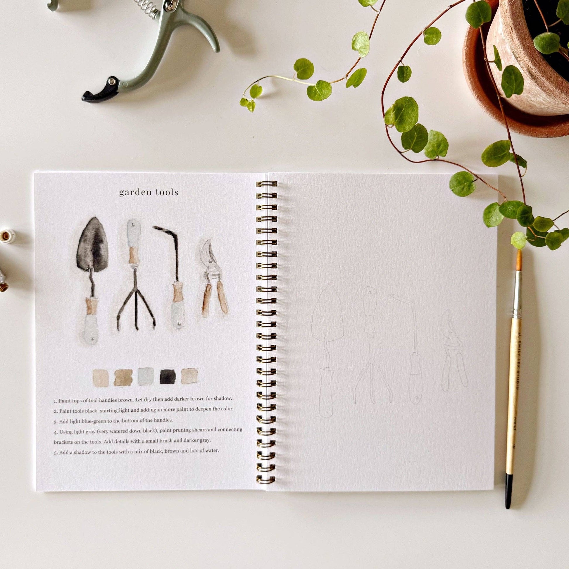 Garden Watercolor Workbook - La Vie Est Belle