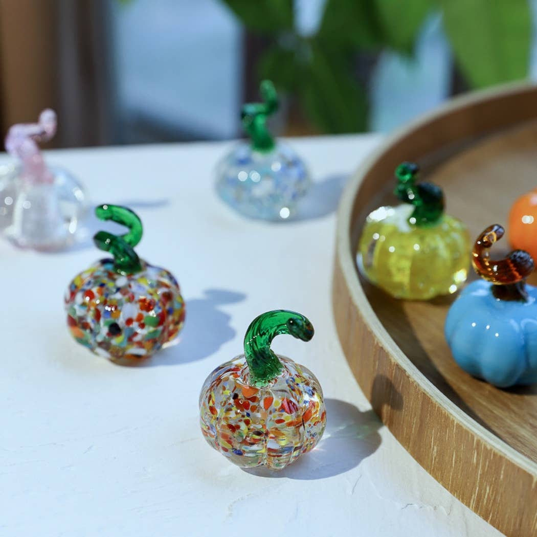 Glasira - Colorful Pumpkin Shape Table Ornament - La Vie Est Belle