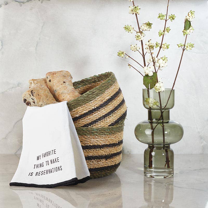 Glass Bubble Vase - Green - La Vie Est Belle