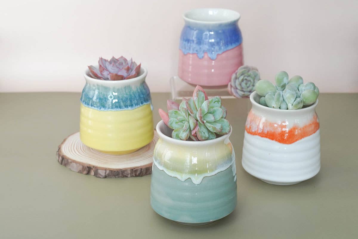 Glazed Colorful Pot - La Vie Est Belle