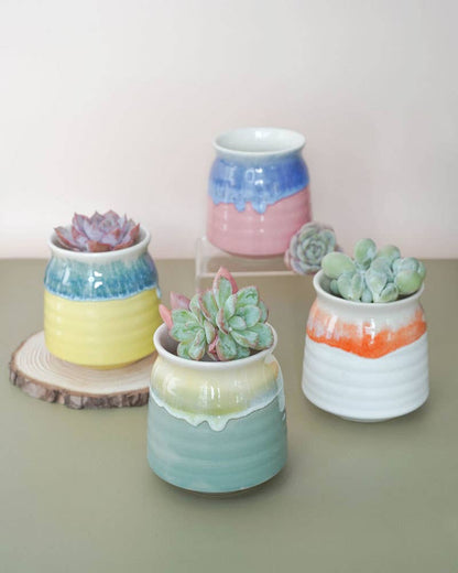 Glazed Colorful Pot - La Vie Est Belle