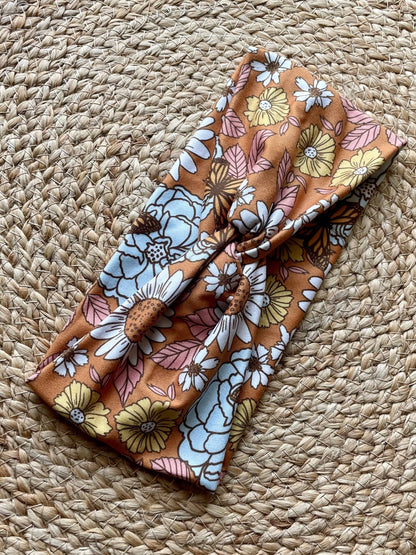 Golden Girl Pumpkin Spice Knit Twist Headband - La Vie Est Belle
