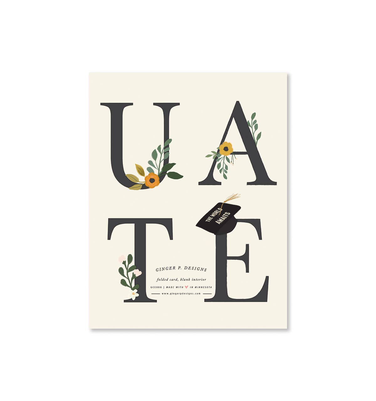 Grad Floral Greeting Card - La Vie Est Belle