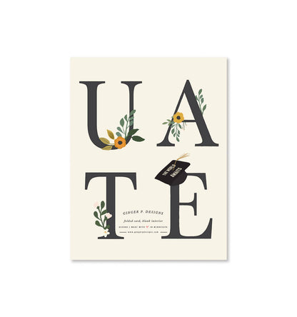 Grad Floral Greeting Card - La Vie Est Belle