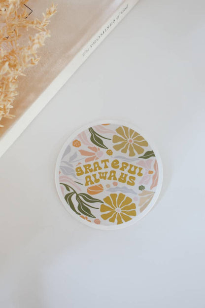 Grateful Always Decal Sticker - La Vie Est Belle