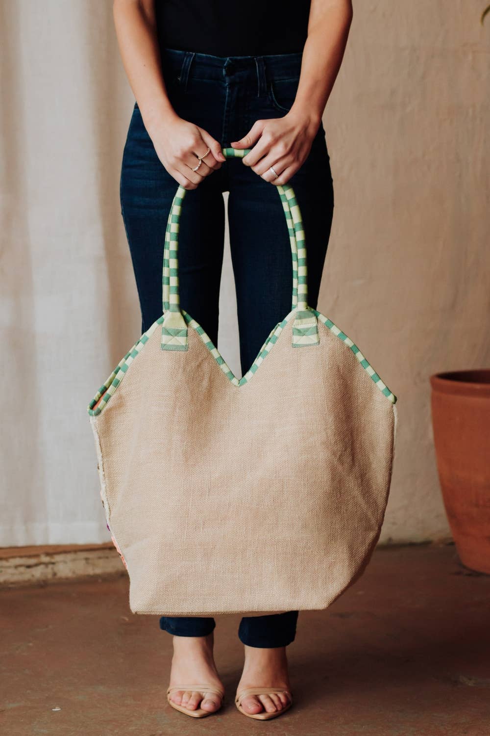 Green, Mint & Multicolored Floral Tote - La Vie Est Belle