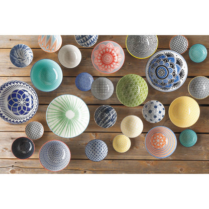 Green Rings Stamped Bowl 6 inch - La Vie Est Belle