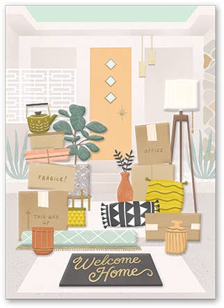 Greeting Card Midcentury House - La Vie Est Belle