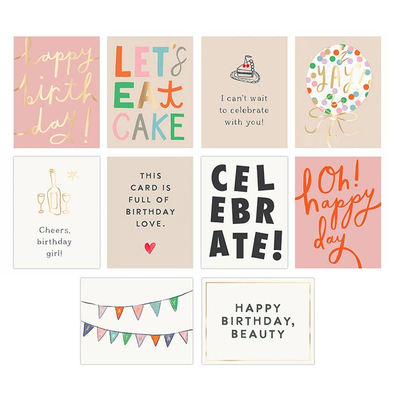 Greeting Card Set with Wood Box - Birthday - La Vie Est Belle