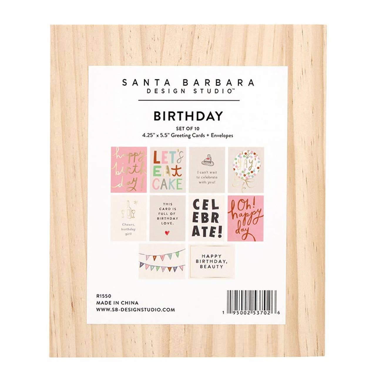 Greeting Card Set with Wood Box - Birthday - La Vie Est Belle