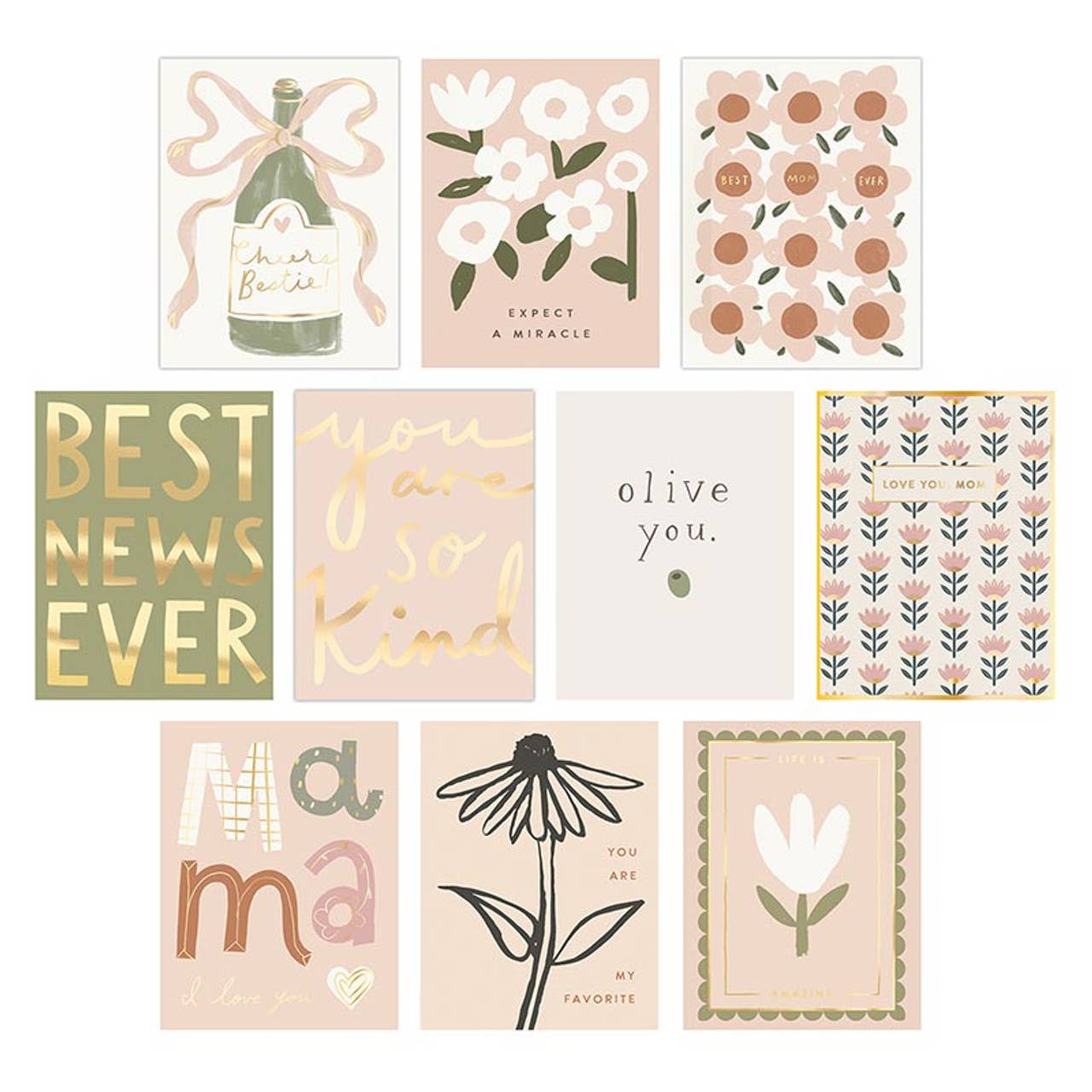 Greeting Card Set with Wood Box - Everyday - La Vie Est Belle