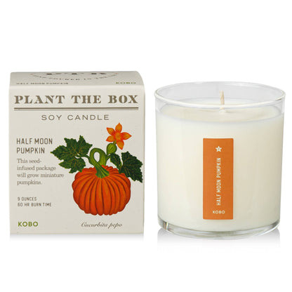 Half Moon Pumpkin - Plant the Box Candle - 9oz. - La Vie Est Belle