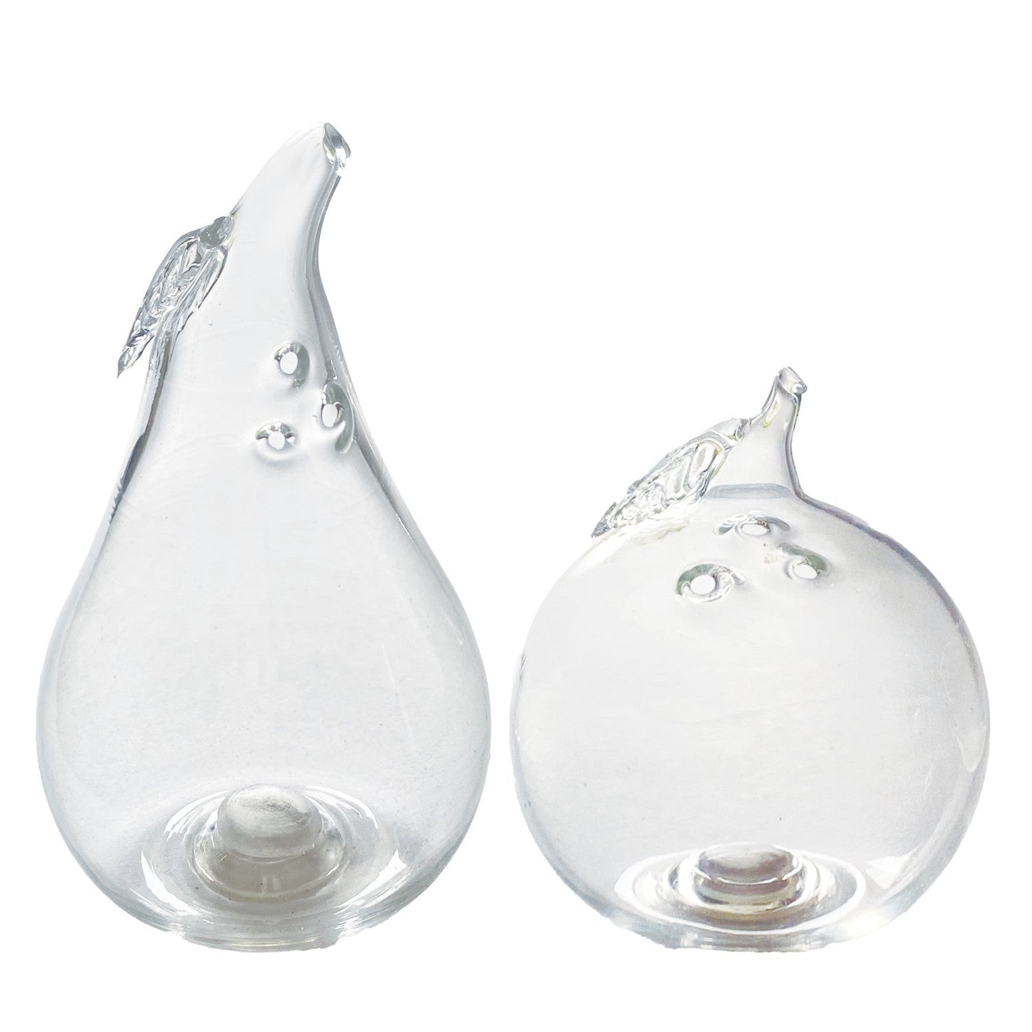 Hand-Blown Glass Pear & Apple Shaped Salt & Pepper Shakers, Set of 2 - La Vie Est Belle