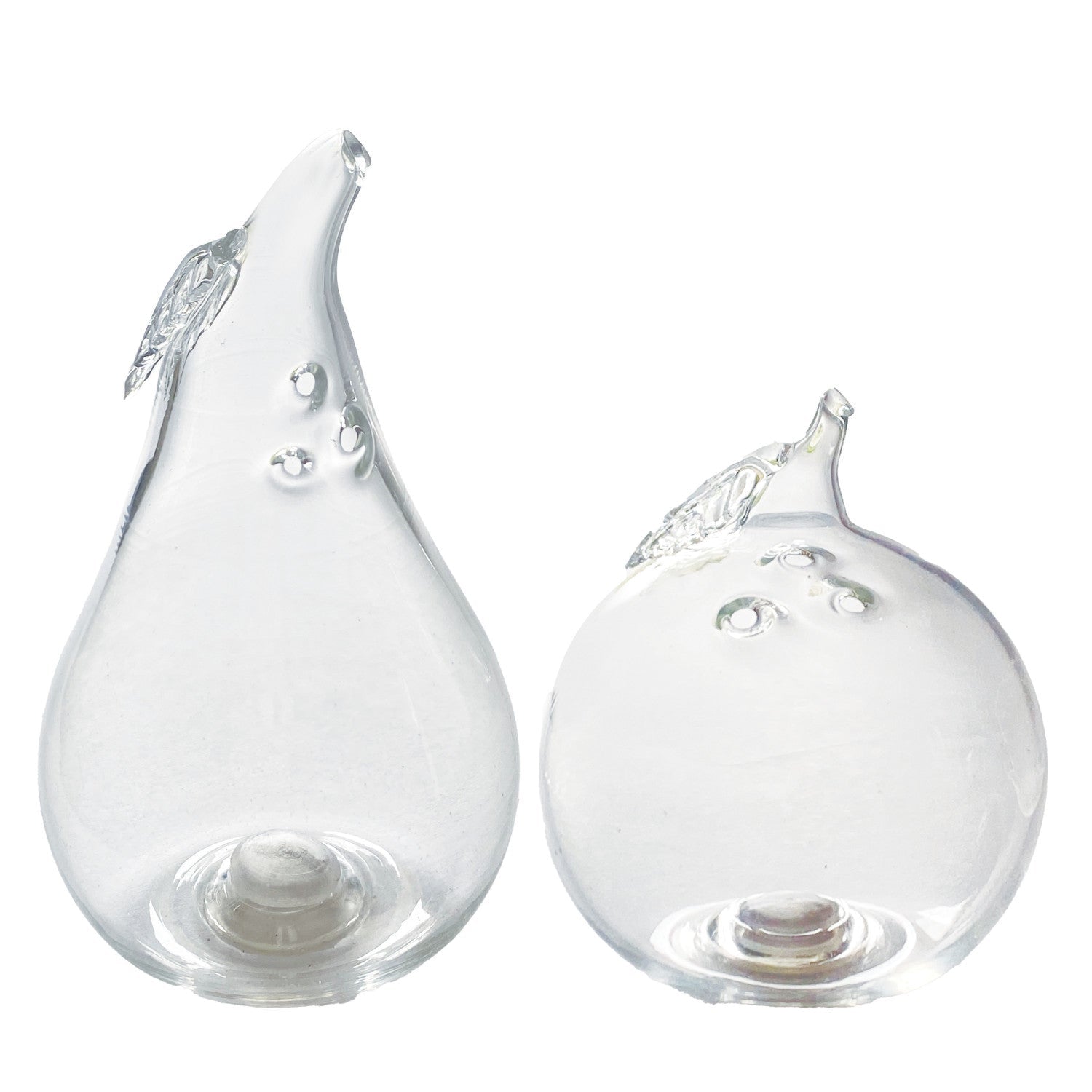Hand-Blown Glass Pear & Apple Shaped Salt & Pepper Shakers, Set of 2 - La Vie Est Belle