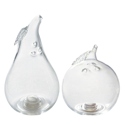 Hand-Blown Glass Pear & Apple Shaped Salt & Pepper Shakers, Set of 2 - La Vie Est Belle