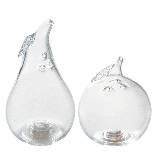 Hand-Blown Glass Pear & Apple Shaped Salt & Pepper Shakers, Set of 2 - La Vie Est Belle