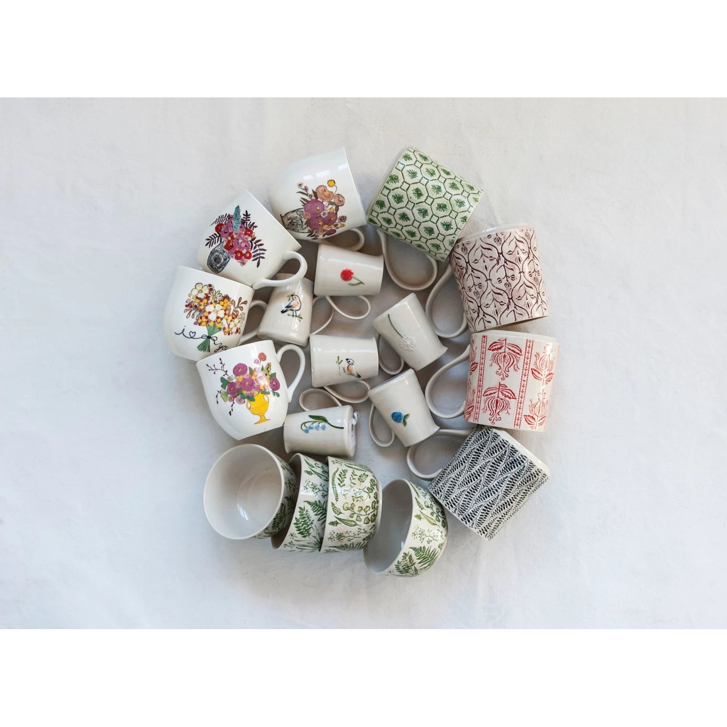 Hand - Painted Embossed Creamer, 6 Styles - La Vie Est Belle