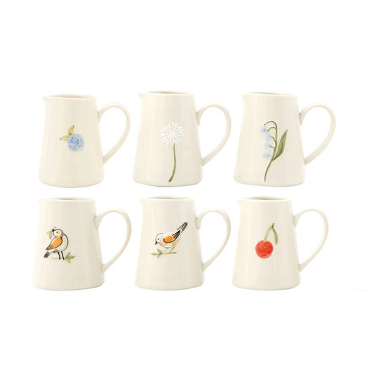 Hand - Painted Embossed Creamer, 6 Styles - La Vie Est Belle