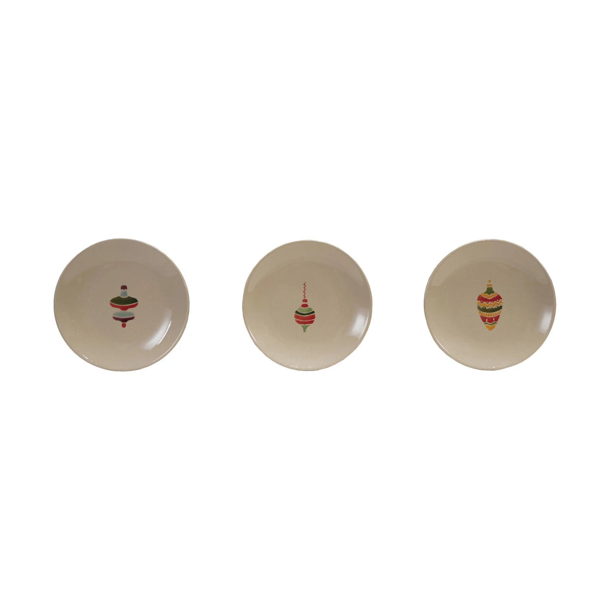 Hand - Painted Stoneware Plate with Wax Relief Image, 3 Styles - La Vie Est Belle