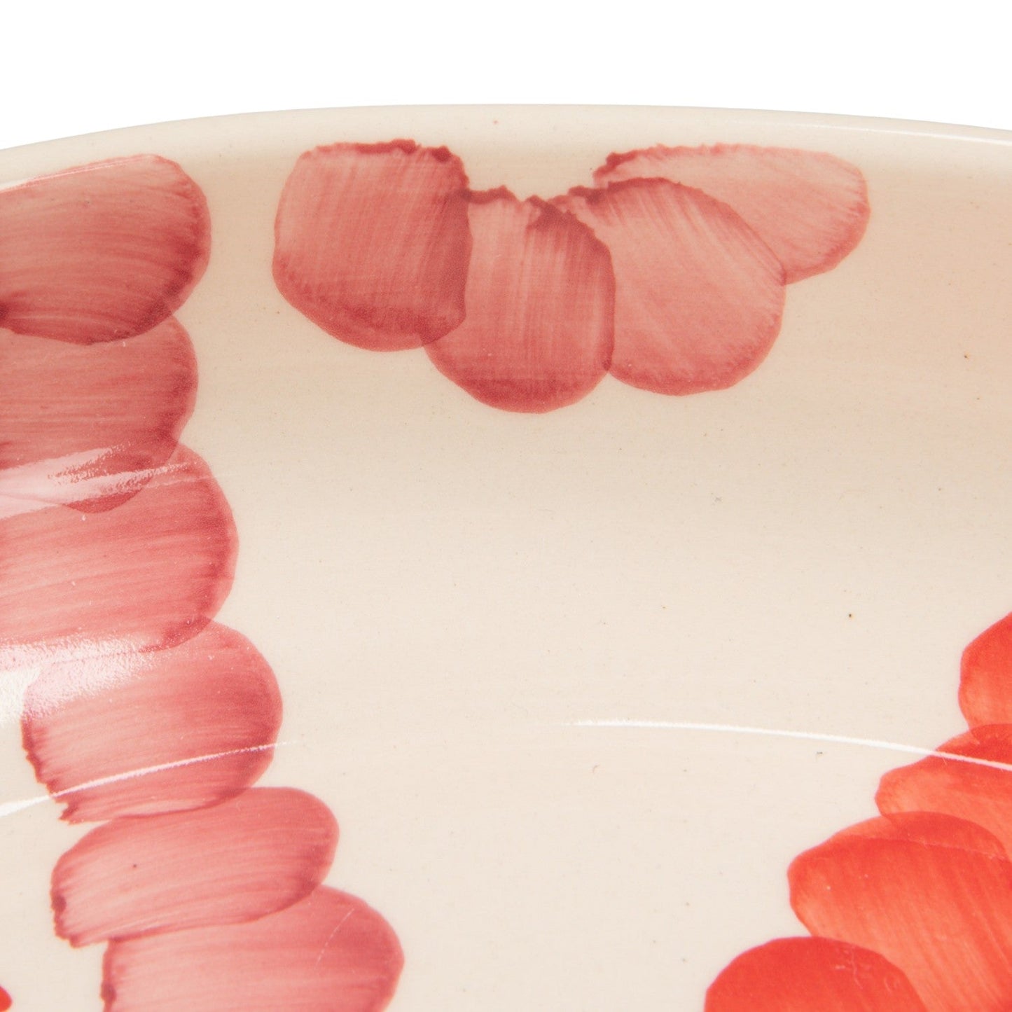 Hand - Painted Stoneware Serving Bowl with Botanical Design - La Vie Est Belle