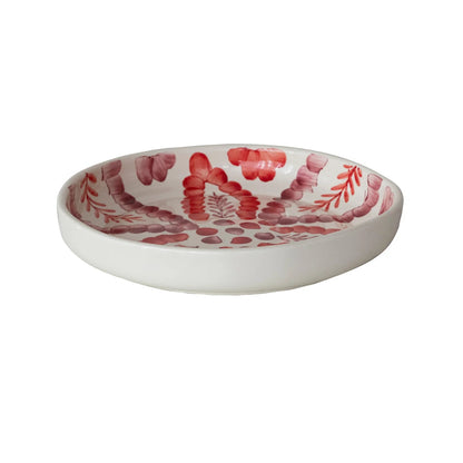 Hand - Painted Stoneware Serving Bowl with Botanical Design - La Vie Est Belle