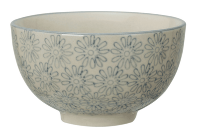 Hand - Stamped Stoneware Bowl w/ Pattern, 4 Styles - La Vie Est Belle