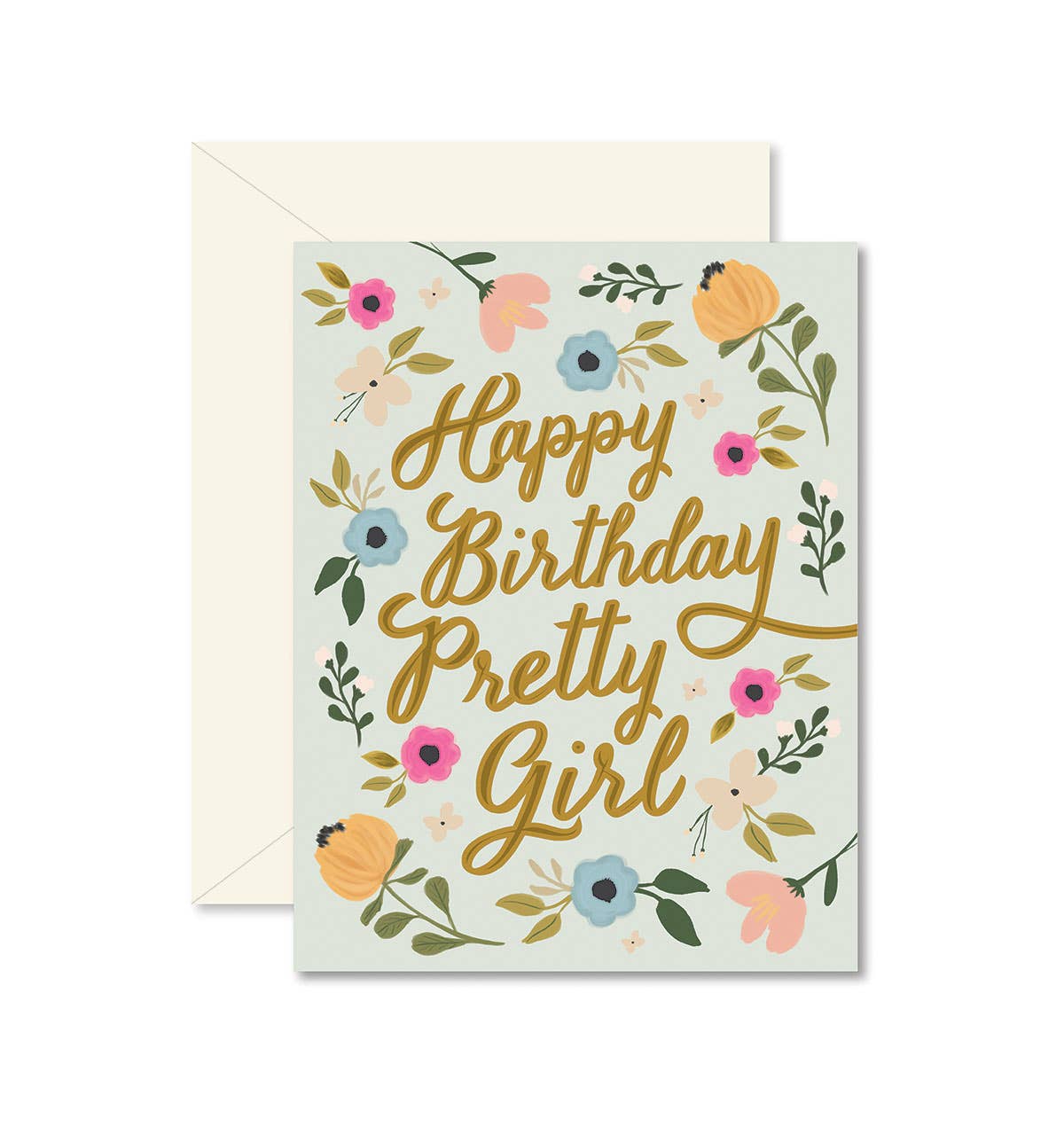 Happy Birthday Pretty Girl Greeting Card - La Vie Est Belle