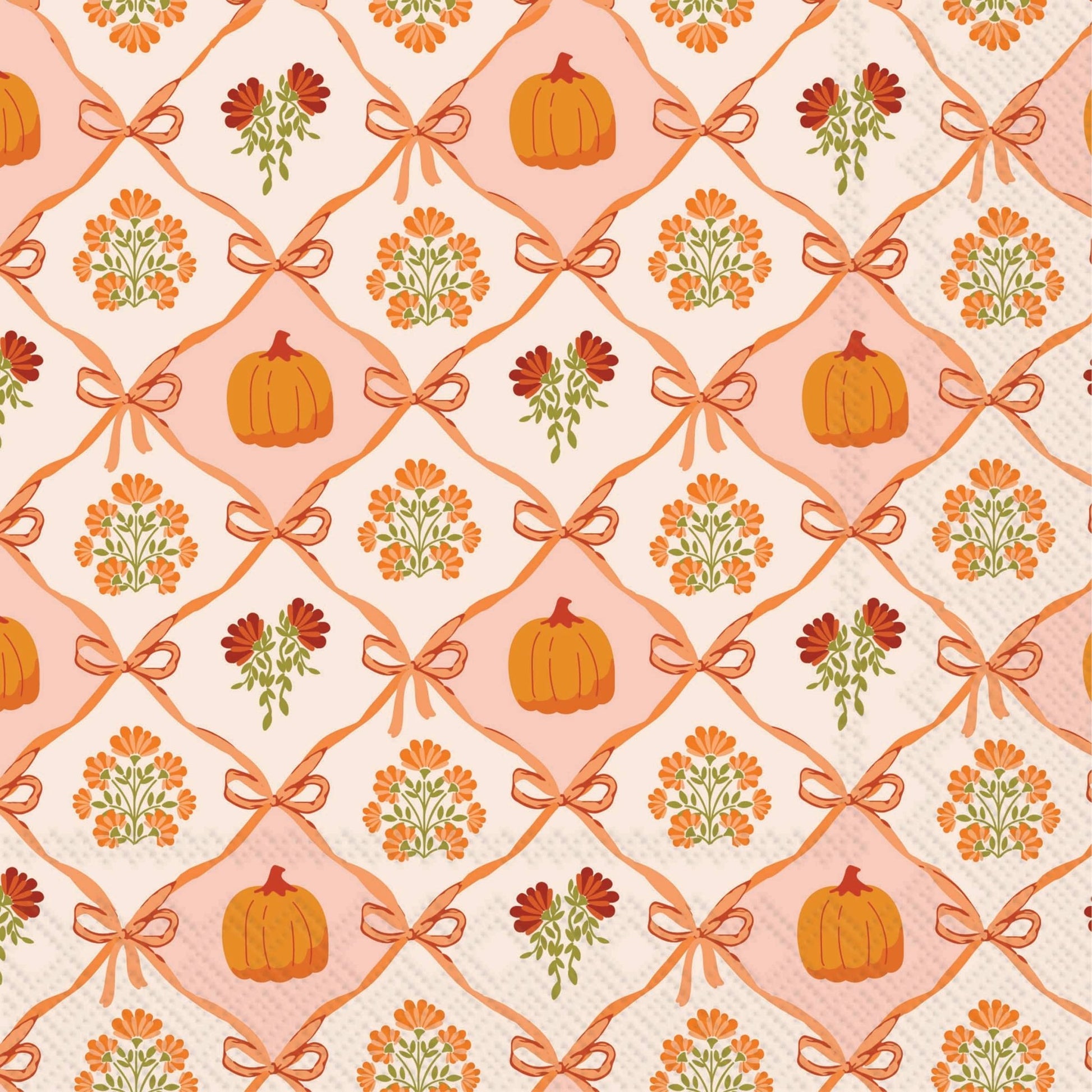 Harvest Bloom Toile Paper Lunch Napkins 20 ct Fall Autumn - La Vie Est Belle
