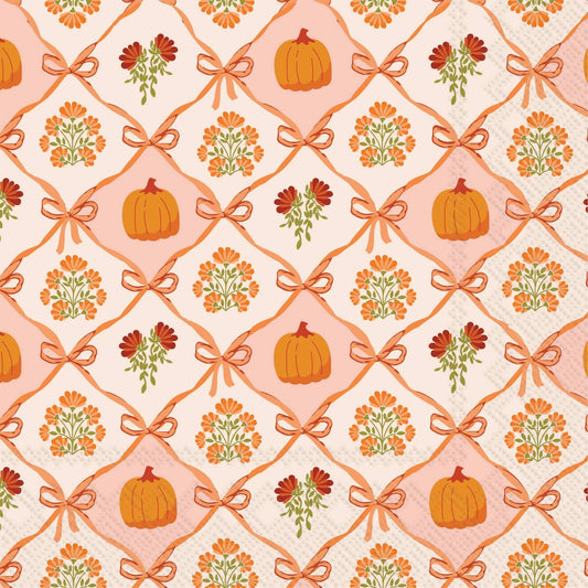 Harvest Bloom Toile Paper Lunch Napkins 20 ct Fall Autumn - La Vie Est Belle