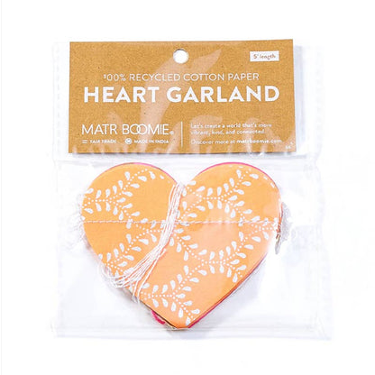 Hearts Recycled Paper Garland - La Vie Est Belle