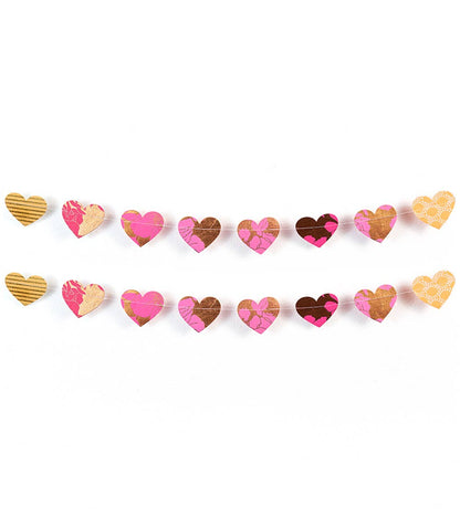 Hearts Recycled Paper Garland - La Vie Est Belle