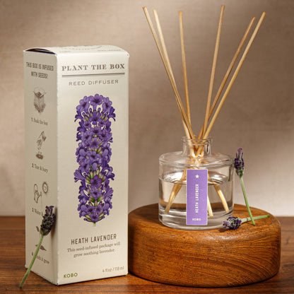 Heath Lavender - Plant the Box Diffuser - 4oz - La Vie Est Belle
