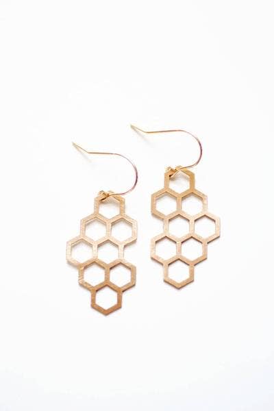 Honeycomb Earrings - La Vie Est Belle