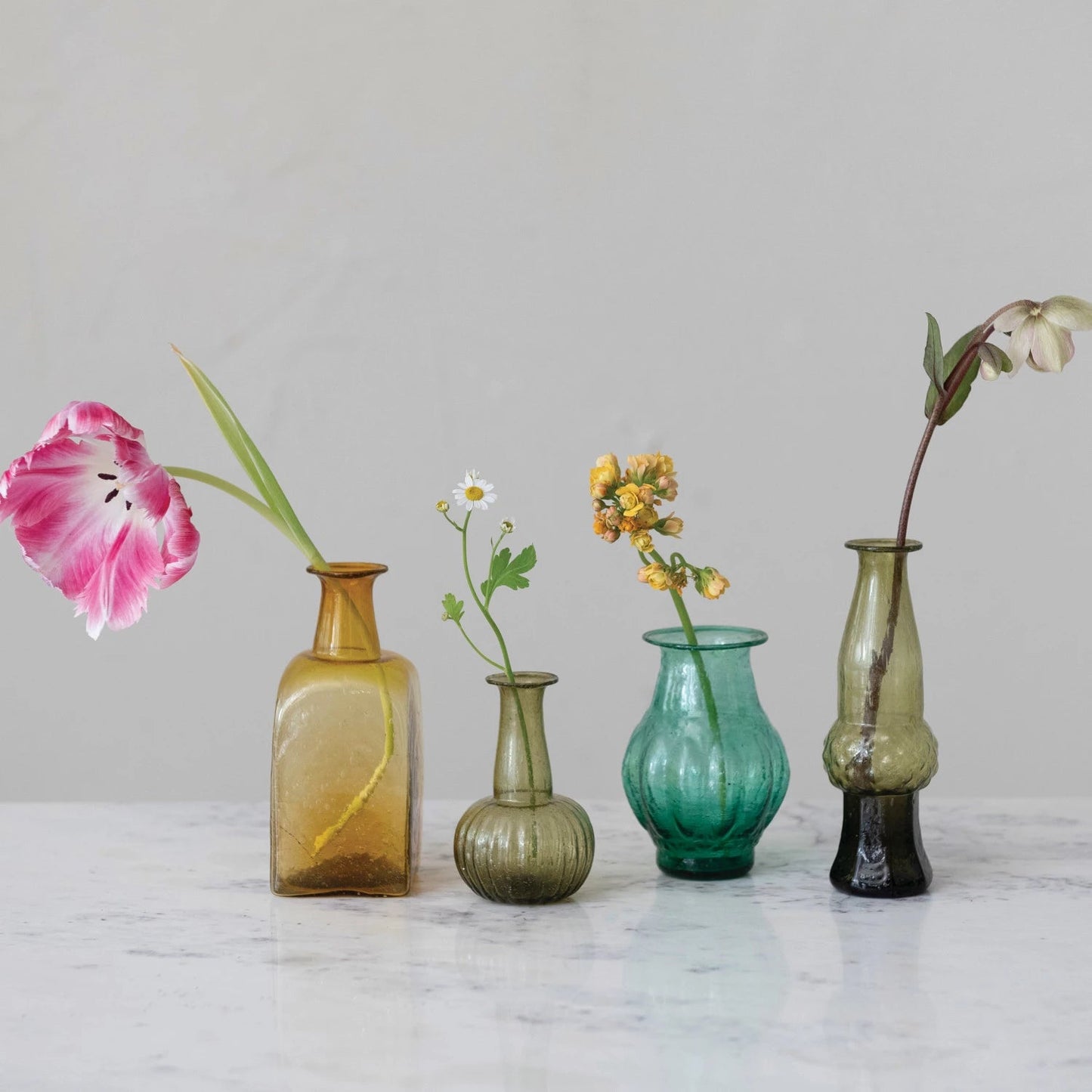 <In Store Purchase Only> Hand - Blown Glass Vases, 4 Styles - La Vie Est Belle