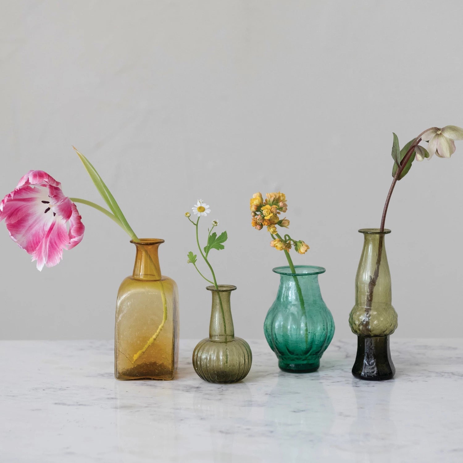 <In Store Purchase Only> Hand - Blown Glass Vases, 4 Styles - La Vie Est Belle