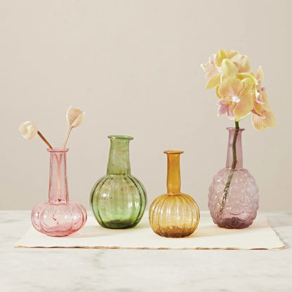 <In Store Purchase Only> Hand - Blown Recycled Glass Vases, 4 Styles - La Vie Est Belle