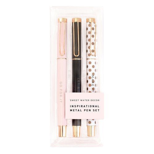 Inspirational Metal Pen Set - La Vie Est Belle
