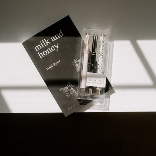 Inspirational Metal Pen Set - La Vie Est Belle