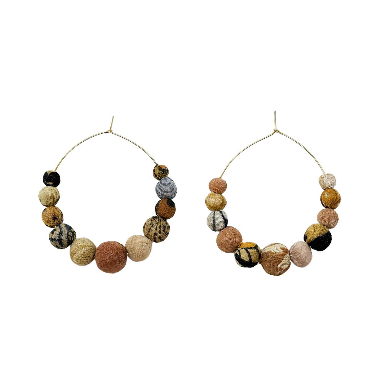 Kantha Desertscape Graduated Hoops - La Vie Est Belle