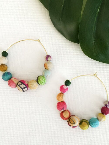 Kantha Graduated Hoops - La Vie Est Belle