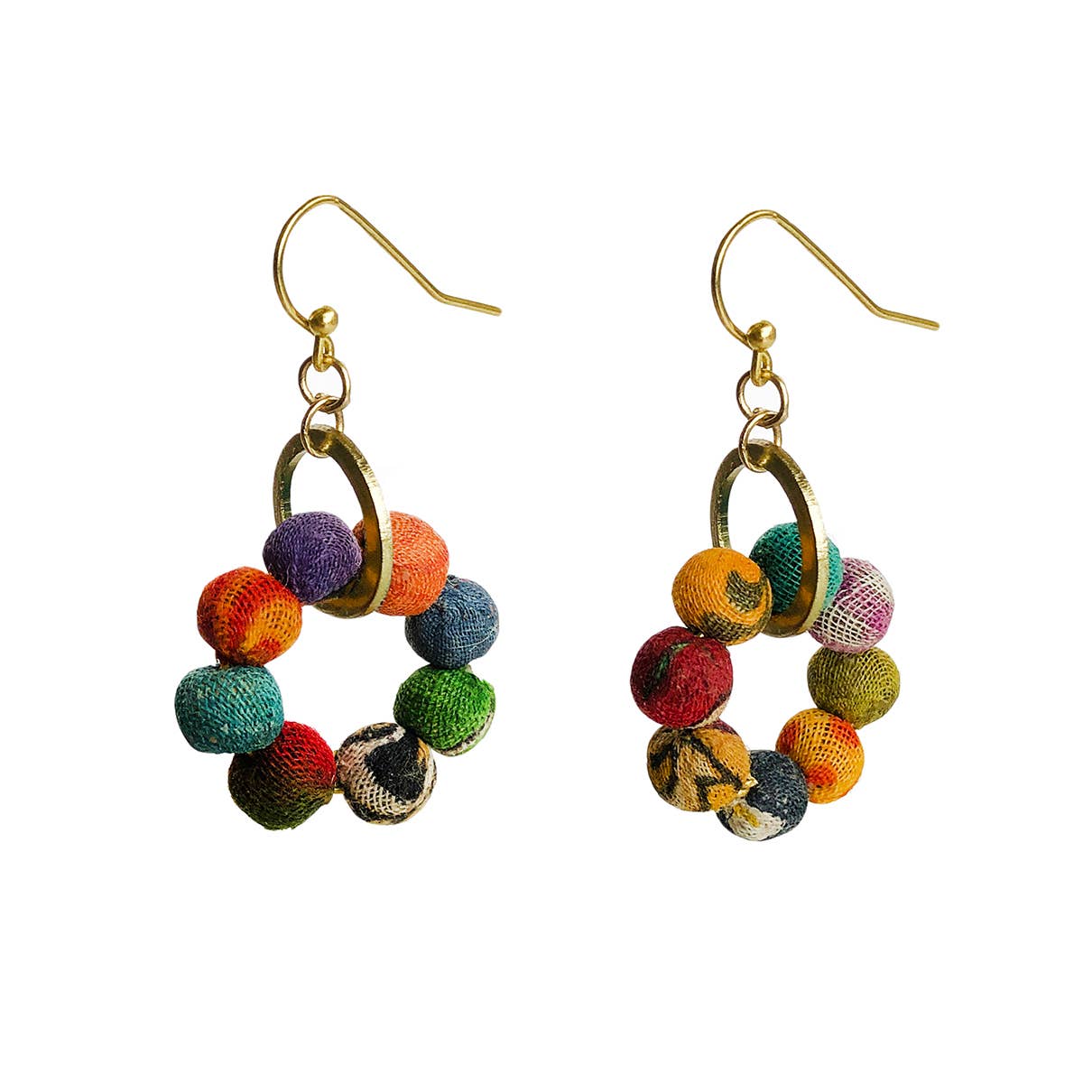 Kantha Orbital Earrings - La Vie Est Belle