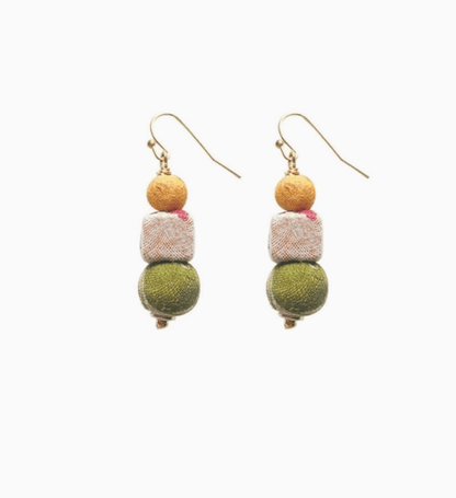 Kantha Shapes Drop Earrings - La Vie Est Belle